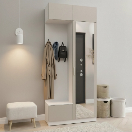 Набор мебели для прихожей "Марсель-202" МР 01-202 В2490 Ш1000 Г420 (ЛДСП Кашемир) Набор мебели для прихожей "Марсель-202" МР 01-202 В2490 Ш1000 Г420 (ЛДСП Кашемир)